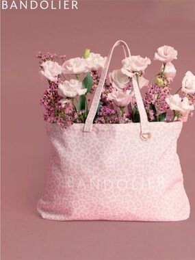 Bandolier Pink Leopard Print Tote